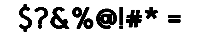 Ginzha Bold Font OTHER CHARS