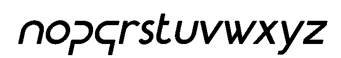 Ginzha Italic Font LOWERCASE