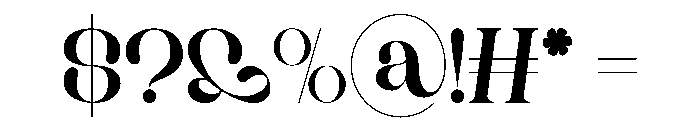 Gione SECARI Font OTHER CHARS