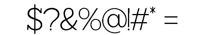 Giproda Extra Light Font OTHER CHARS