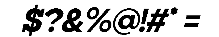 Giproda Italic Black Font OTHER CHARS