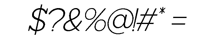 Giproda Italic Extra Light Font OTHER CHARS
