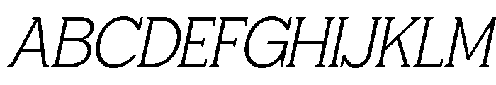 Giproda Italic Extra Light Font UPPERCASE