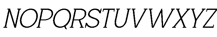 Giproda Italic Extra Light Font UPPERCASE