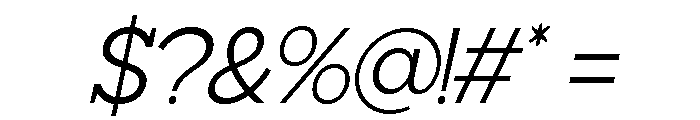 Giproda Italic Light Font OTHER CHARS