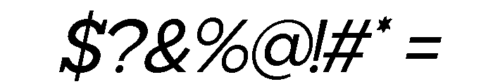 Giproda Italic Medium Font OTHER CHARS