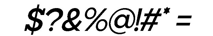 Giproda Italic Semi Bold Font OTHER CHARS