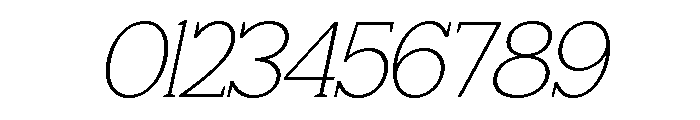 Giproda Italic Thin Font OTHER CHARS