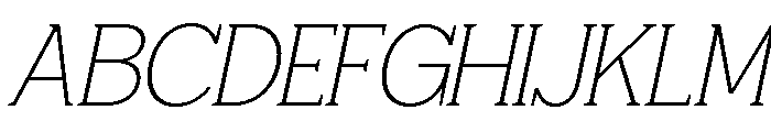 Giproda Italic Thin Font UPPERCASE