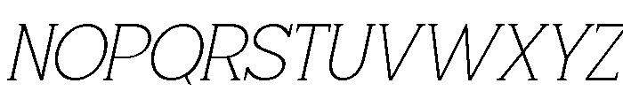 Giproda Italic Thin Font UPPERCASE