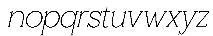 Giproda Italic Thin Font LOWERCASE