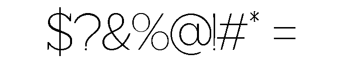 Giproda Thin Font OTHER CHARS