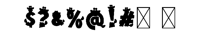 Giraffe Print Font OTHER CHARS