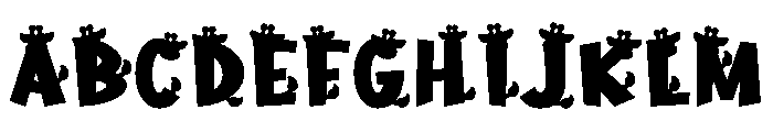 Giraffe Print Font UPPERCASE