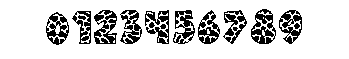 Giraffe Texture Regular Font OTHER CHARS