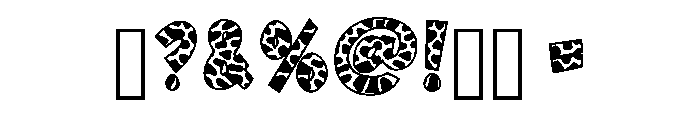 Giraffe Texture Regular Font OTHER CHARS