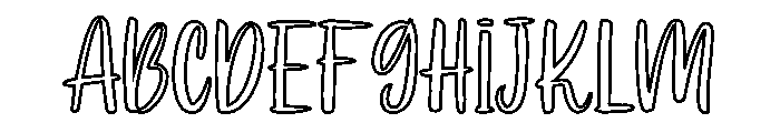 Girls Dreams Line Font UPPERCASE