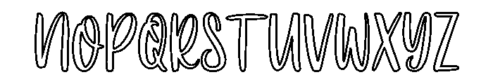 Girls Dreams Line Font UPPERCASE