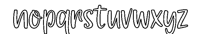Girls Dreams Line Font LOWERCASE