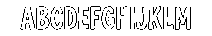 Girlsdayout Fiesta Outline Reg Font UPPERCASE