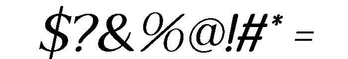 Giteral Italic Font OTHER CHARS