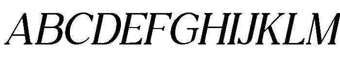 Giteral Italic Font UPPERCASE