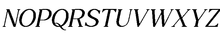 Giteral Italic Font UPPERCASE