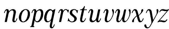 Giteral Italic Font LOWERCASE