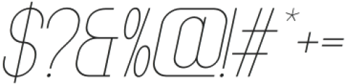 Giant Impact Thin Italic otf (100) Font OTHER CHARS