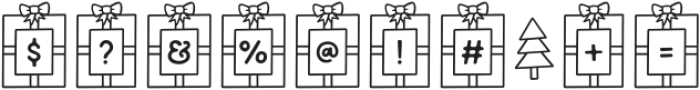 Gift Letters Regular otf (400) Font OTHER CHARS