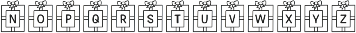 Gift Letters Regular otf (400) Font LOWERCASE
