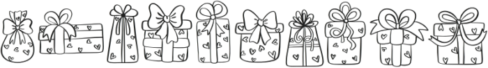 Gift Valentine Regular otf (400) Font OTHER CHARS