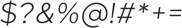 Giga Sans Light Italic otf (300) Font OTHER CHARS