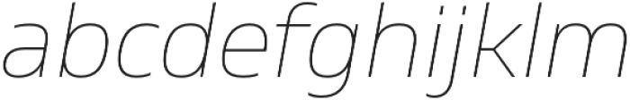 Gilam Thin Italic otf (100) Font LOWERCASE