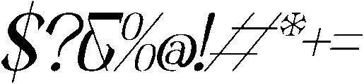 Gillpause Italic otf (400) Font OTHER CHARS