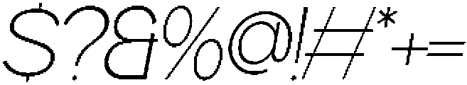Gillune Extralight Italic otf (200) Font OTHER CHARS