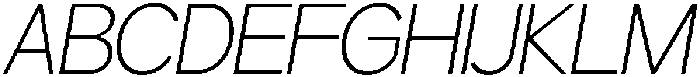 Gillune Extralight Italic otf (200) Font UPPERCASE