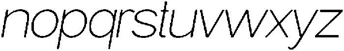Gillune Extralight Italic otf (200) Font LOWERCASE