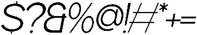 Gillune Light Italic otf (300) Font OTHER CHARS