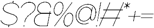 Gillune Thin Italic otf (100) Font OTHER CHARS