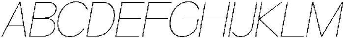 Gillune Thin Italic otf (100) Font UPPERCASE