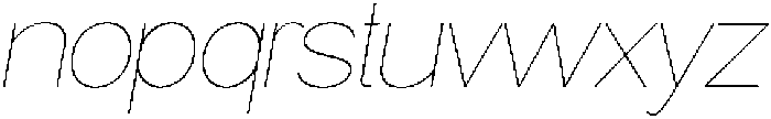 Gillune Thin Italic otf (100) Font LOWERCASE