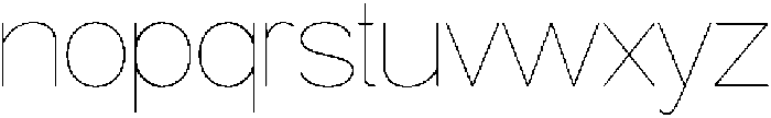 Gillune Thin otf (100) Font LOWERCASE