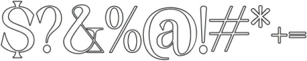 Giloste Outline otf (400) Font OTHER CHARS