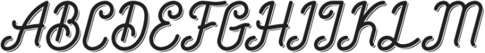 GinTonic Script Shadow otf (400) Font UPPERCASE