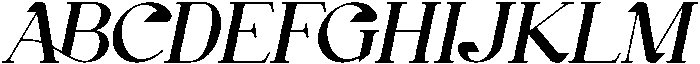 Gineby Bold Italic otf (700) Font UPPERCASE