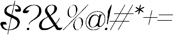 Gineby Italic otf (400) Font OTHER CHARS