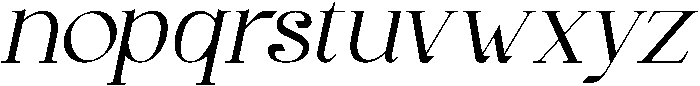 Gineby Italic otf (400) Font LOWERCASE
