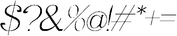 Gineby Light Italic otf (300) Font OTHER CHARS