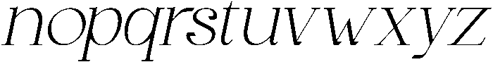 Gineby Light Italic otf (300) Font LOWERCASE